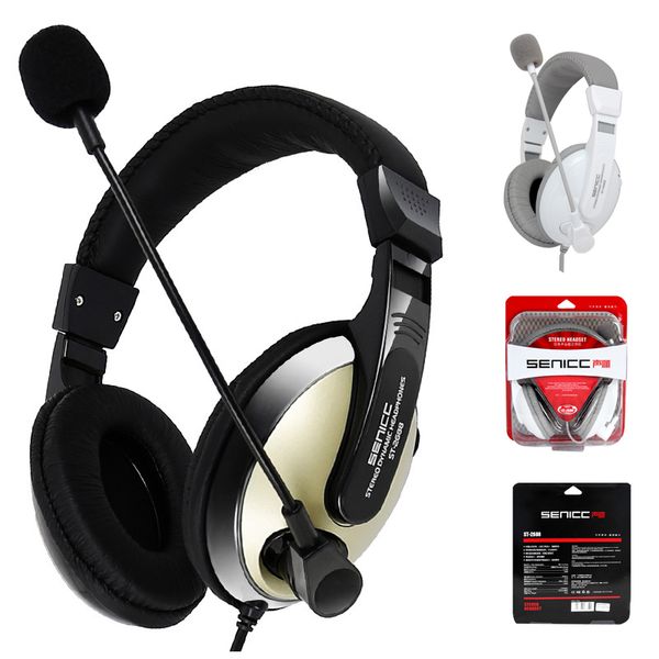 Newest Gaming Headset Headphone Earphone ST-2688 Headphones Stereo Music with Microphone 3.5mm Plug for Mobile Phone PC With Retail Package