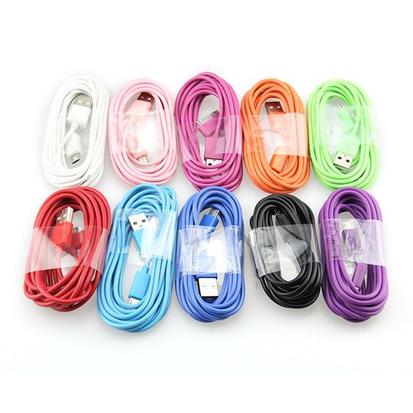 100pcs 1M-3ft Micro V8 mini USB Sync Charger Cable For Samsung Nokia LG Sony HTC car Android smart mobile cell phone cables