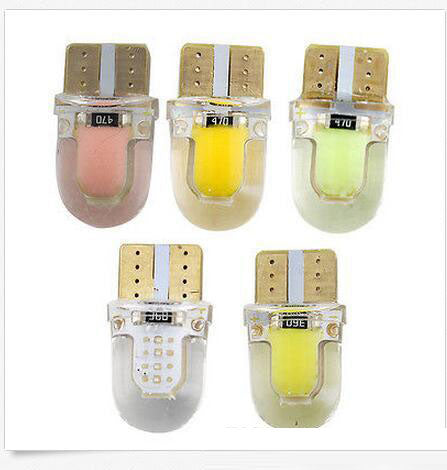 100PCS T10 192 194 168 W5W COB 8SMD SILICA Super Bright LED light Bulbs White Red Pink Ice-blue Yellow Blue Green