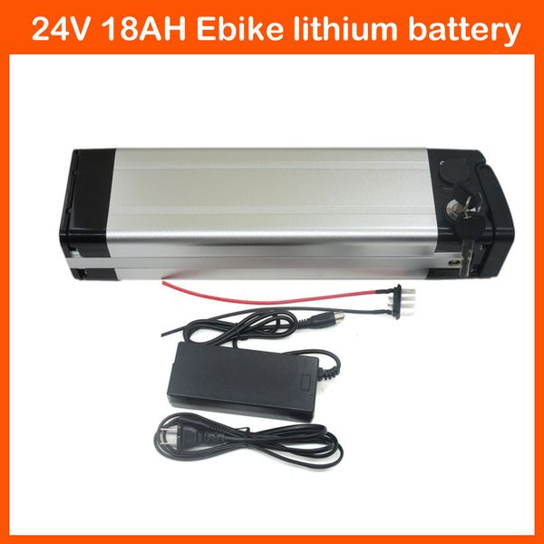 700W 24V Lithium battery 24 v battery pack 24V 18AH Electric Bike Battery with 29.4V 3A charger and 30A BMS Bottom Discharge