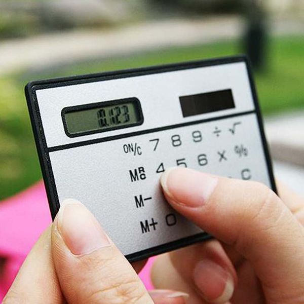 2017 Hot! Wholesale New Card calculator - Portable Slim calculator - Solar Card Ultra-thin Calculator Office & School Supplies