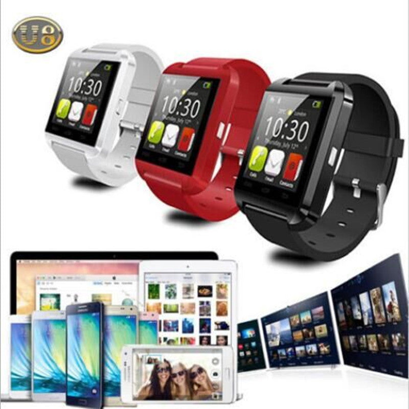 Sport Bluetooth Smart Watch U8 Watches Men Women Health Tracker Samsung S4-S5-Note2-Note 3 HTC Android Apple IOS Mobile Phone SmartWatches PK GT08 D