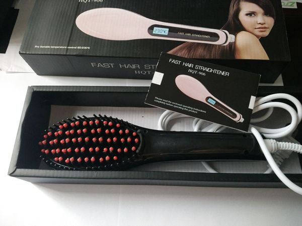 Pincel de alisamento avançado: NASV Beauty Star HQT-906 pente com controle de temperatura LCD para cabelos lisos e sedosos