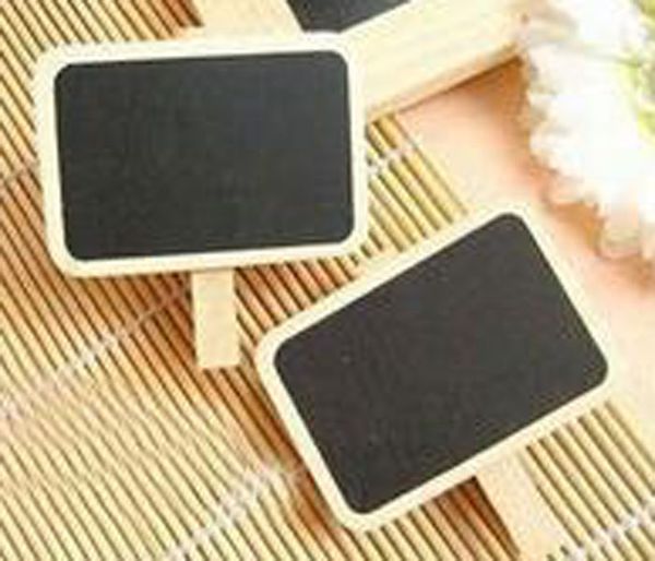 2016 new Lovely Household Wood Clip MINI Blackboard Wooden Clip Small Clamps Message Board free shipping