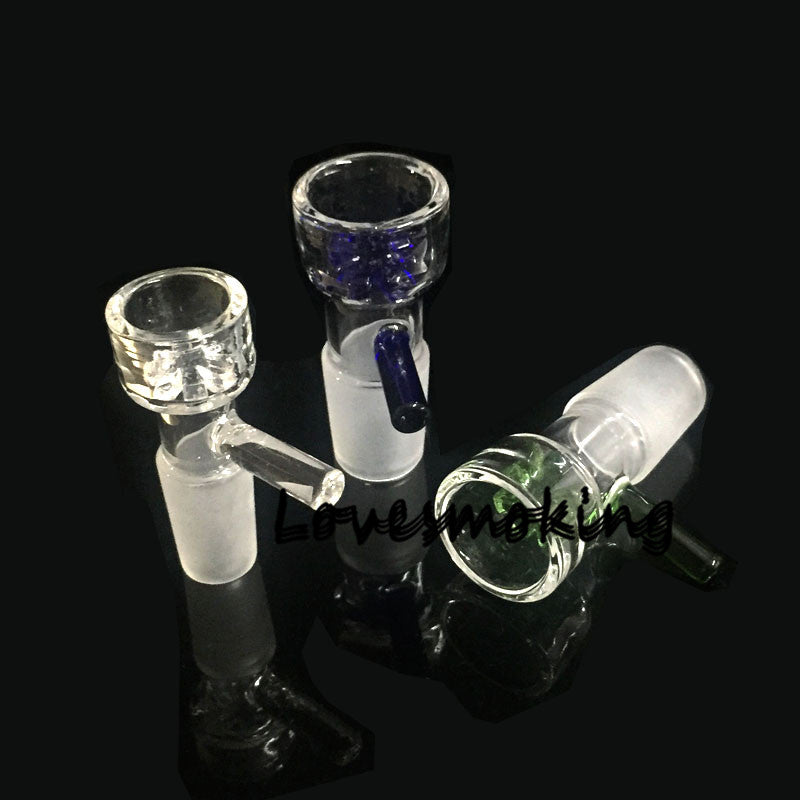 Wholesale Smoking Accessories 10mm 14mm 18mm Fit Sides Bowls with Blue Green black clear Snowflake Filter Bowl Carb Cap for Oil Rigs Glass Bongs