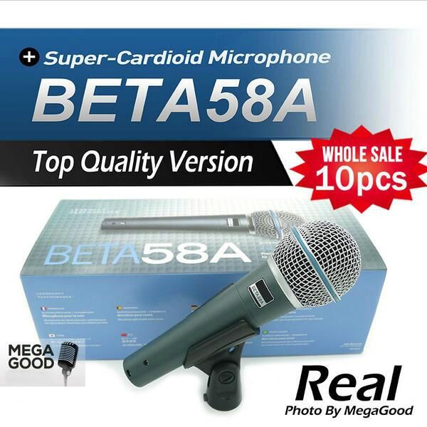 Real Transformer 10pcs Top Quality Version Beta 58 a Vocal Karaoke Handheld Dynamic Wired Microphone BETA58 Microfone Beta 58 A Mic