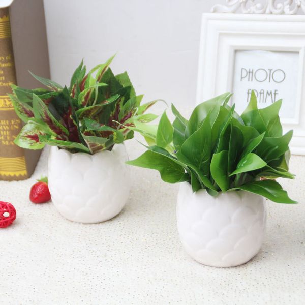 Artificial Cactus Flowers Plants In Pot Home Decor Garden Green & Purple Cactus Plants Plastic Cactus Decorative Cactus Succulent Plant