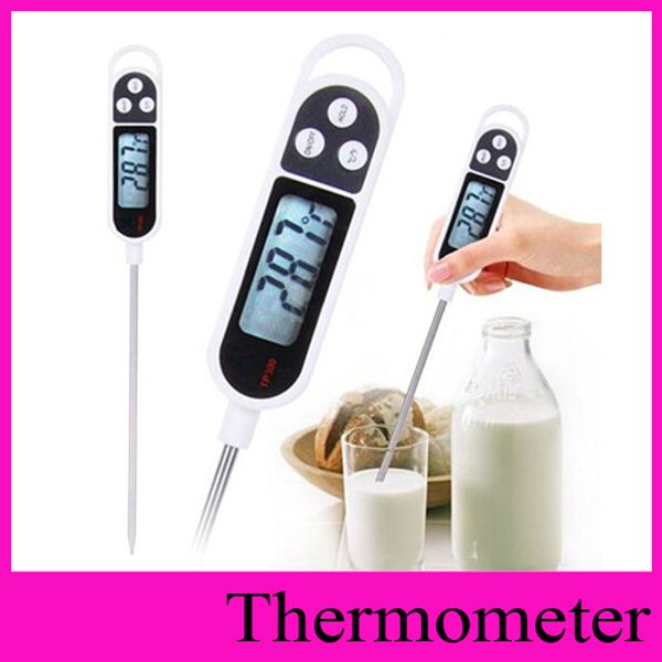 New arrival Digital Food Thermometer BBQ Cooking Meat Hot Water Measure Household Thermometers Probe Kitchen Thermograph Tool Hot Item TP300