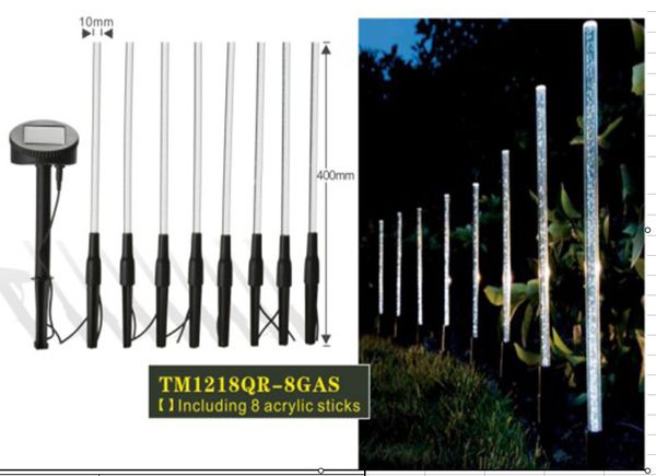 LED 8GAS solar lawn lamp solar garden park lamp acrylic bubble wand garden light Park lawn light