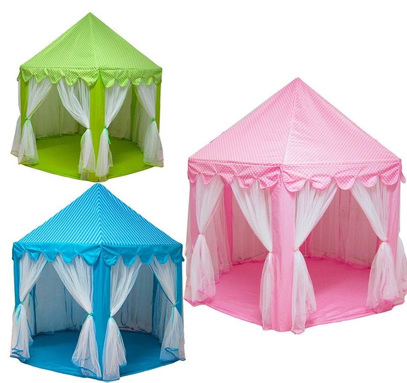 Kids Play Tents Prince and Princess Party Tent Children Indoor Outdoor tent Game House Three Colors with 1M LED Light