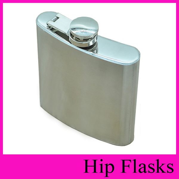 Stainless Steel Hip Flask 4oz 5oz 6oz 7oz 8oz 10oz Portable Hip Flasks Outdoor Flagon 6 Ounce Whisky Stoup Wine Pot Alcohol Bottles Support