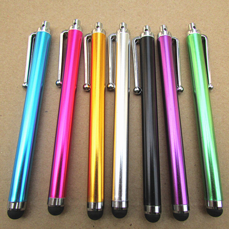 50pcs-lot Aluminum Metal Stylus Touch Screen Pen for Mobile Phone Tablet School Office Supplies Novelty Pens Promotional Pens Papelaria