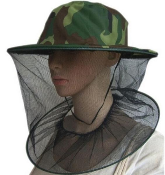 Camouflage Beekeeping Beekeeper Anti-mosquito Bee Bug Insect Fly Mask Cap Hat with Head Net Mesh Face Protection Outdoor Fishing Equipment