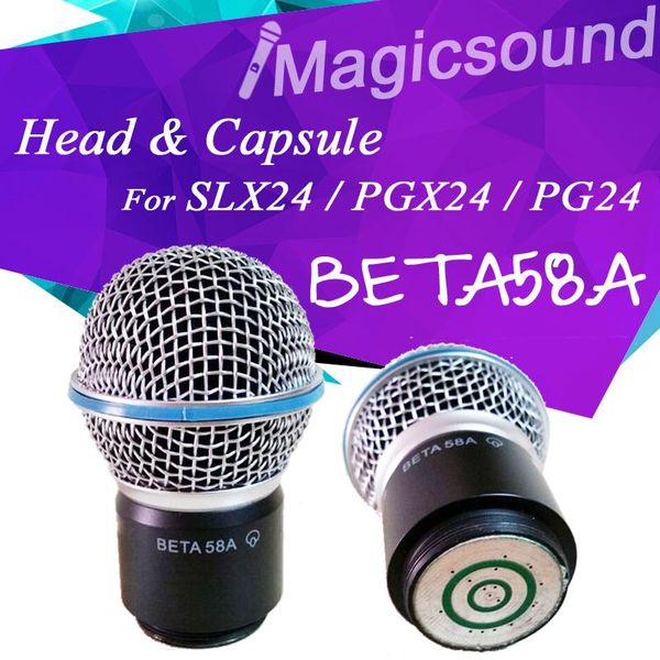 1PCS Top Quality Wireless Microphone Handheld MIC Head Capsule Grill for PGX24 SLX24 PG24 - Beta58a