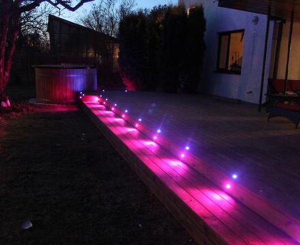 Outdoors LED Stairs Light Steps Light Mini LED Deck Lamp for Wooden Furniture Kitchen Garden Decoration 0.6W Energy Saving DC12V 30pcs-lot