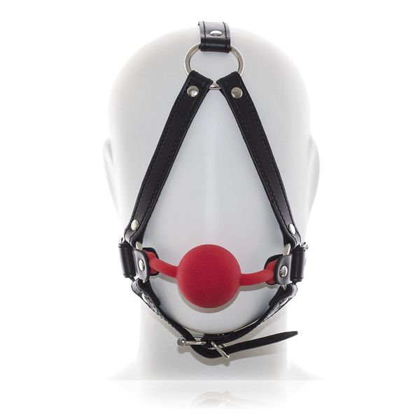 Adult Toys Silicone Ball Gag Leather Head Harness Bondage Fetish Restraint Slave Roleplay #R501