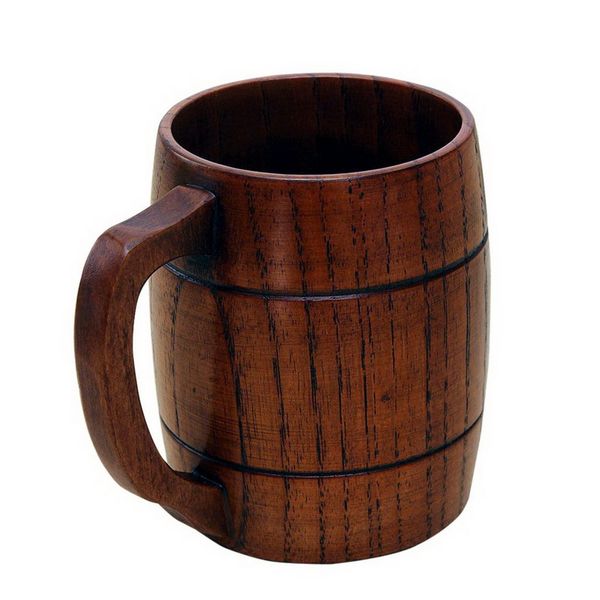 10 pcs 400ml-15oz Handmade Barrel Juice Beer Mugs Wooden Tea Cups Wood Mug Drink Durable Cup