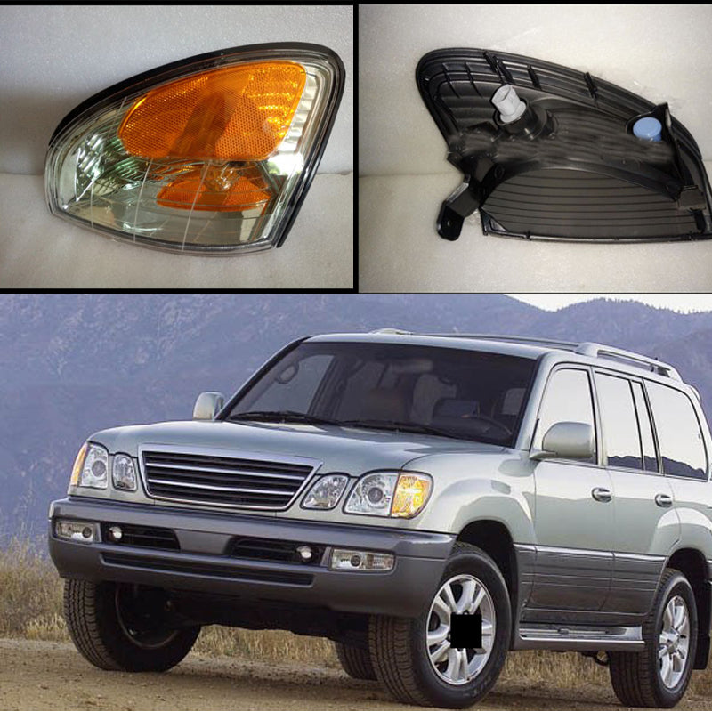 For Lexus LX470 1998-2007 CAR Front Bumper Left Right Turn Signals Lights Corner Lamp WHITE YELOW NO BULBS