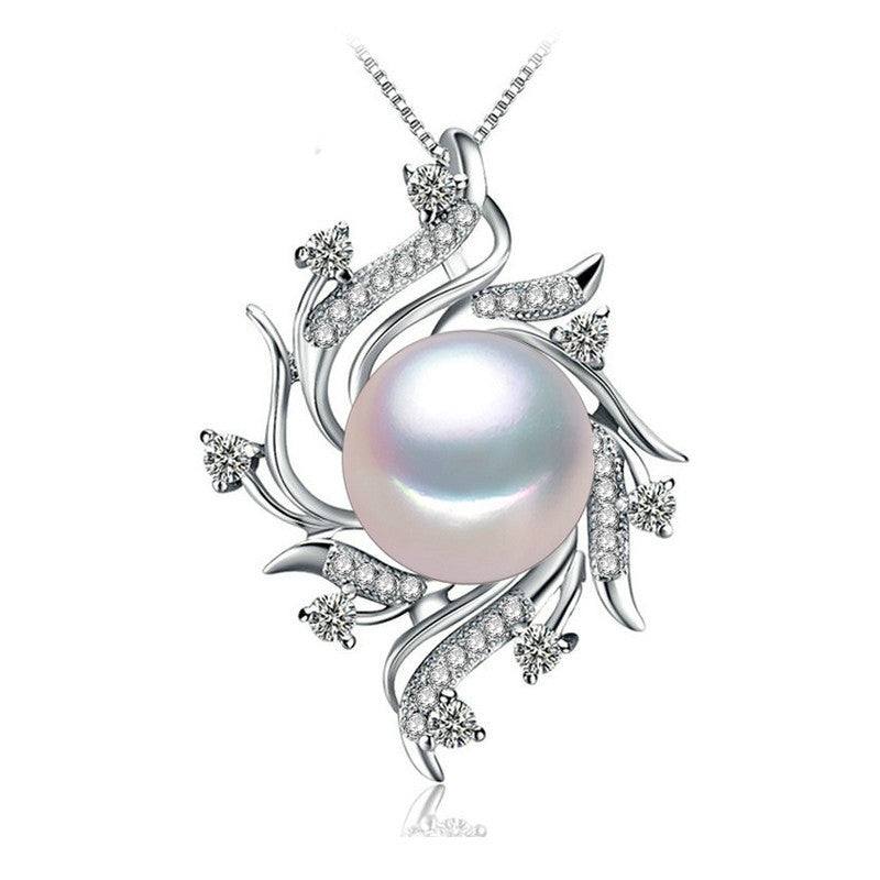 Bohemian Pendant Necklace Pearl cage necklaces fashion retro women Natural FS51W