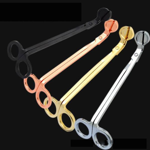 17CM Stainless Steel Candle Wick Trimmer Oil Lamp Trim scissor tijera tesoura Cutter Snuffer Tool Hook Clipper