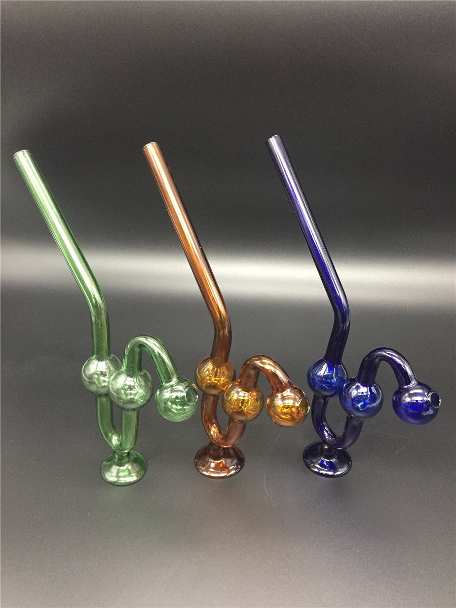 Big Thick snakelike Glass Pyrex Oil Burner Pip steamroller tobacco Pipe Glass Tube Bubbler pipe Oil Nail pipes