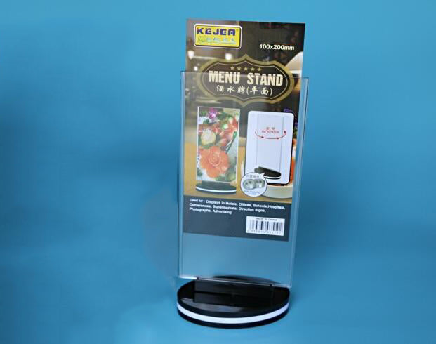 Rotatable acrylic restaurant menu card display stand Advertising tag sign card Beverage list Desk card holder rack 10pcs
