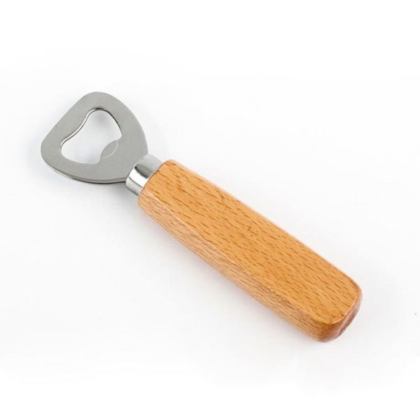 Kitchen Bottle Opener Tools Wooden Handle Beer Openers Bar Tools Soda Beer Bottle Cap Opener Wine Bottle Opener Tool