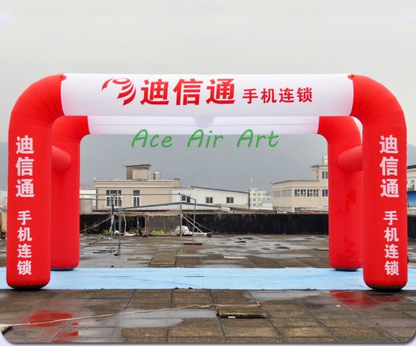 wholesale OEM-Custom arch tent giant inflatable red cube arch tent stage tunnel tent for party-event-exhibition-advertising