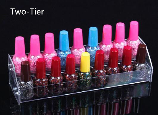 2 Tier Multifunction Cosmetics Jewelry Display stand Acrylic Makeup Organizer box Lipstick Glasses Frame Mask Lipstick Nail Polish Rack