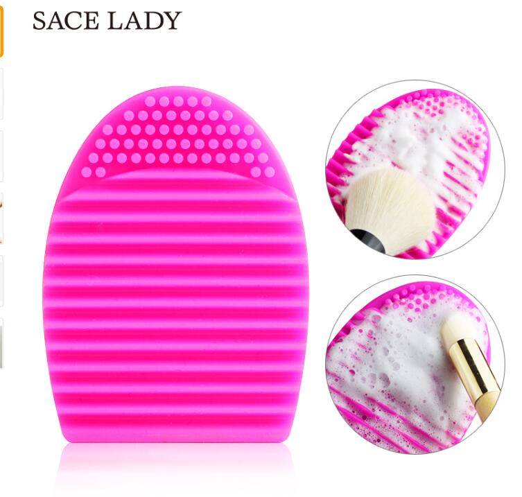 sace lady makeup brushes cleaner silicone washingh tool 7 55 5cm makeup cleaning scrubber board egg make up cosmetic
