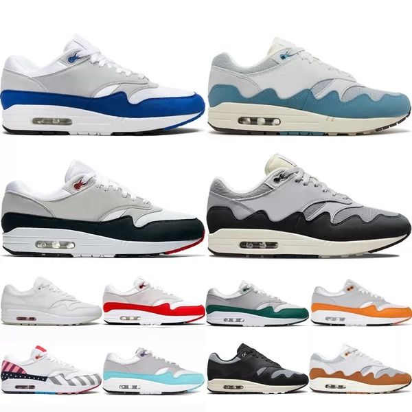 2022 Fashion Women Mens Trainers Patta Waves 1 Running Shoes Monarch Noise Aqua Maroon Black Cactus Jack 87 Baroque Brown Saturn Gold Cave S