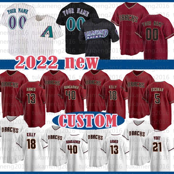 51 Randy Johnson 40 Madison Bumgarner Diamondbacks Baseball Jersey Luis Gonzalez Mens Christian Walker Carson Kelly Nick Ahmed Seth Beer Her