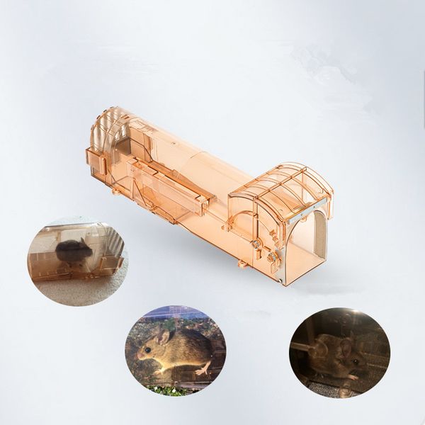 pest control Humane Mouse 23cm 9in Trap Mice Catcher Live Catch Release Cage NO Kill Reusable Rat Rodents Box Plastic Bait Station Transpare