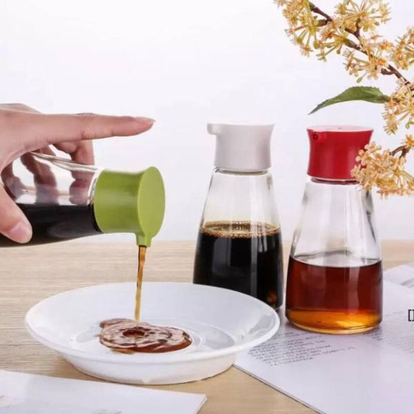 Kitchen Tools Dripless Glass Soy Sauce Dispenser Pot Cooking Utensils Controllable Leakproof Olive Oil Vinegar Cruet Bottle CCB14847