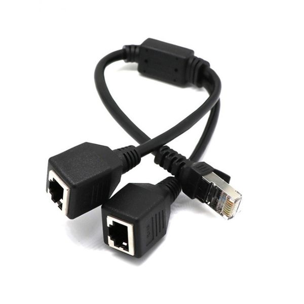 Network adapter cable 1 to 2 Socket LAN Ethernet RJ45 Plug Splitter Extender Connector gadget for Computer PC Converter Laptop