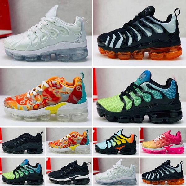 Mens Kids Shoes tn Running Sneakers tns Cushion children pour enfants Athletic Classic sports Plus Outdoor trainers With Box and Bubble Colu