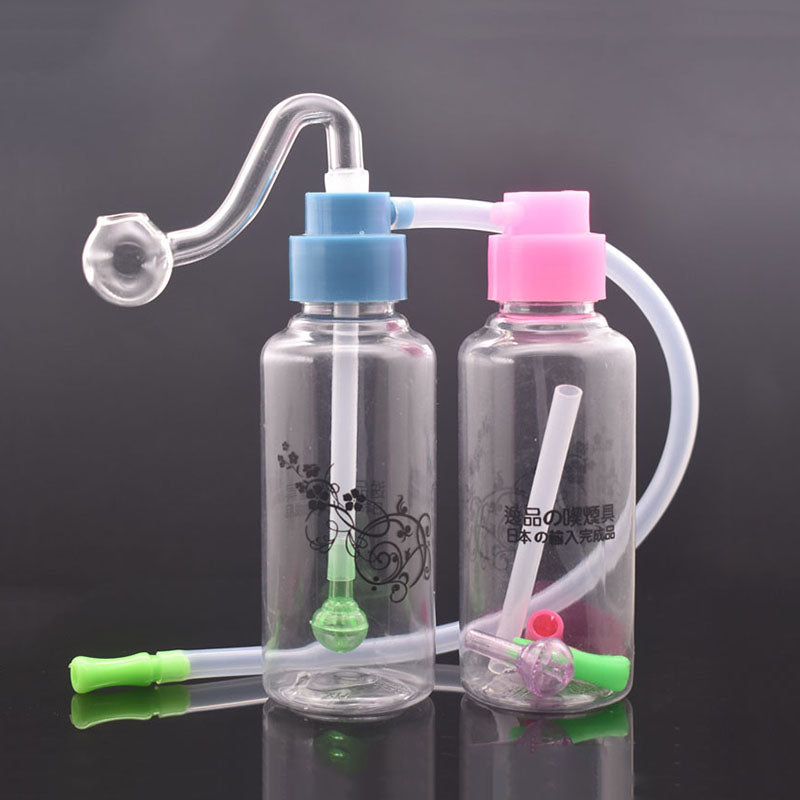 5inch Mini Bubbler Water Bongs Portable for Travel Smoking Water Pipes Unbreakable Ash Catcher Bong with Male Glass Oil Burner Pipe