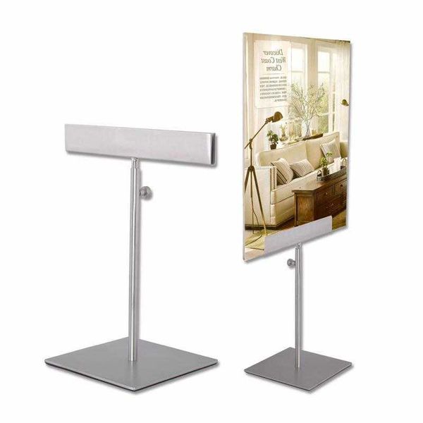 Stainless Steel Poster Display Stand Table Signage Displays Banners Signs Display Rack POP Desk Sign Bulletin Board Holder