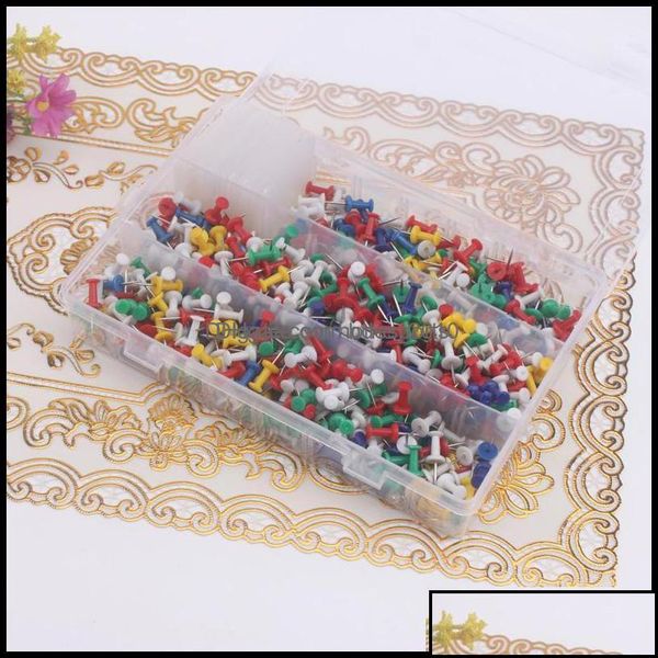 Filing Supplies Products Office School Business Industrial Industrial500 Pcs-Lot Decorative Standard Push Pins Mti Color Good For Home Usi