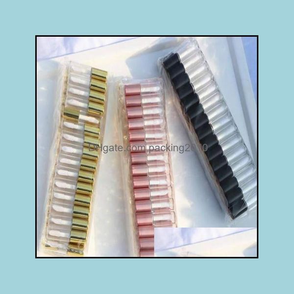 Packing Bottles Office School Business Industrial 1.2Ml Pretty Empty Clear Lip Gloss Tube Balm Bottle Container Beauty Tool Mini Refillabl