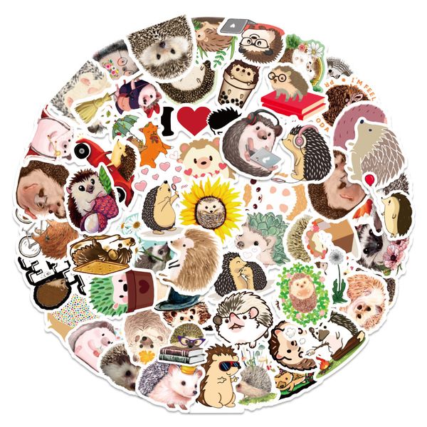 50PCS-Set Skateboard Stickers cute hedgehog animal For Car Baby Scrapbooking Pencil Case Diary Phone Laptop Planner Decoration Book Album Ki