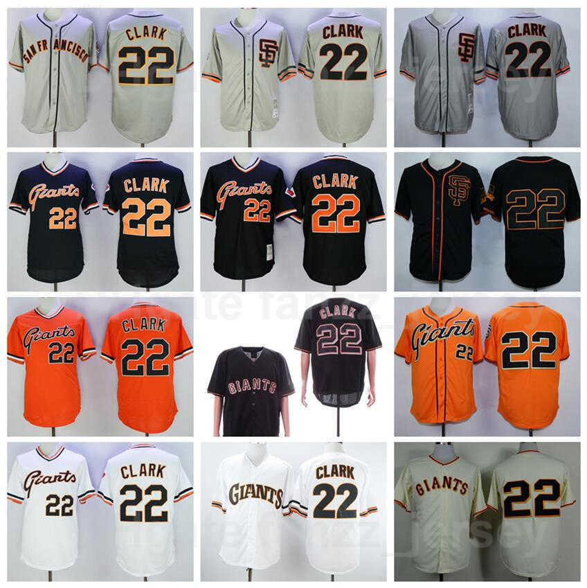 1989 Retire Baseball 22 Will Clark Vintage Jerseys Man Retro Cool Base Pullover Stitched Team Beige White Grey Black Flexbase Orange Cooperstown Hig