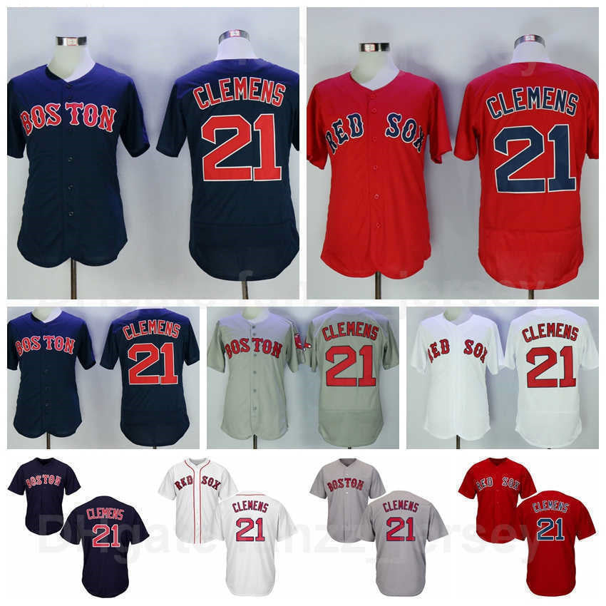 Vintage Baseball 21 Roger Clemens Retro Jerseys Man 1914 1936 1939 1967 Retire Stitched Team Red White Navy Blue Grey Cooperstown Pullover Flexbase