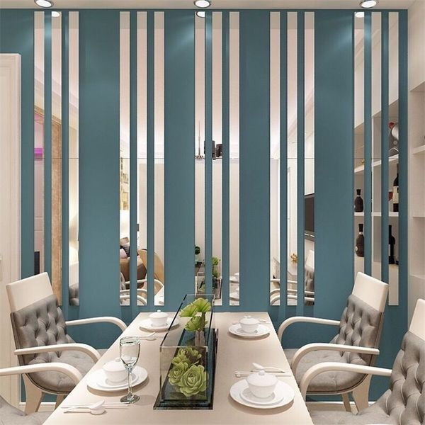 5M Silver Gold Stainless Steel Flat Decorative Line Self-adhesive Mirrored Furniture Wall Sticker Edging Strip Living Room Decor 220510