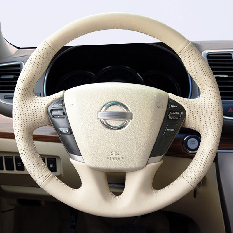 DIY Sew Customized Steering Wheel Cover For Nissan Teana Murano 08-12 Interior Accessories