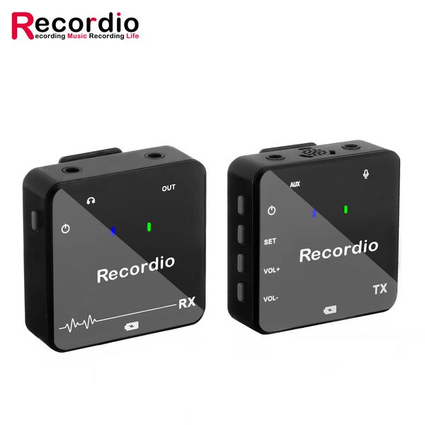 Recordio Wireless Go Mini wireless Lavalier Microphone Kit For Vlogger Photo Video Audio Recording Live Interview Mic
