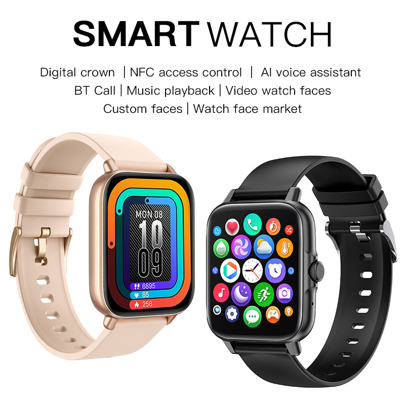 Smart watch CT3 Bluetooth Call SmartWatch Android Men Women Sports Fitness Tracker 1.7inch 320*385pixel RAM512 ROM512 240mAh IP67 Custom Dial 28Spor