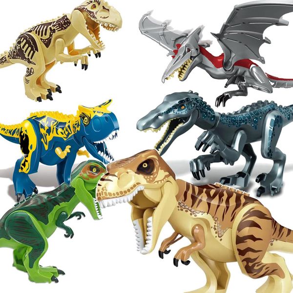 Size Big Dinosaurs of Block Puzzle Bricks Dinosaur Figures Building Blocks Baby Education Toys for Children Gift Kids Toy s