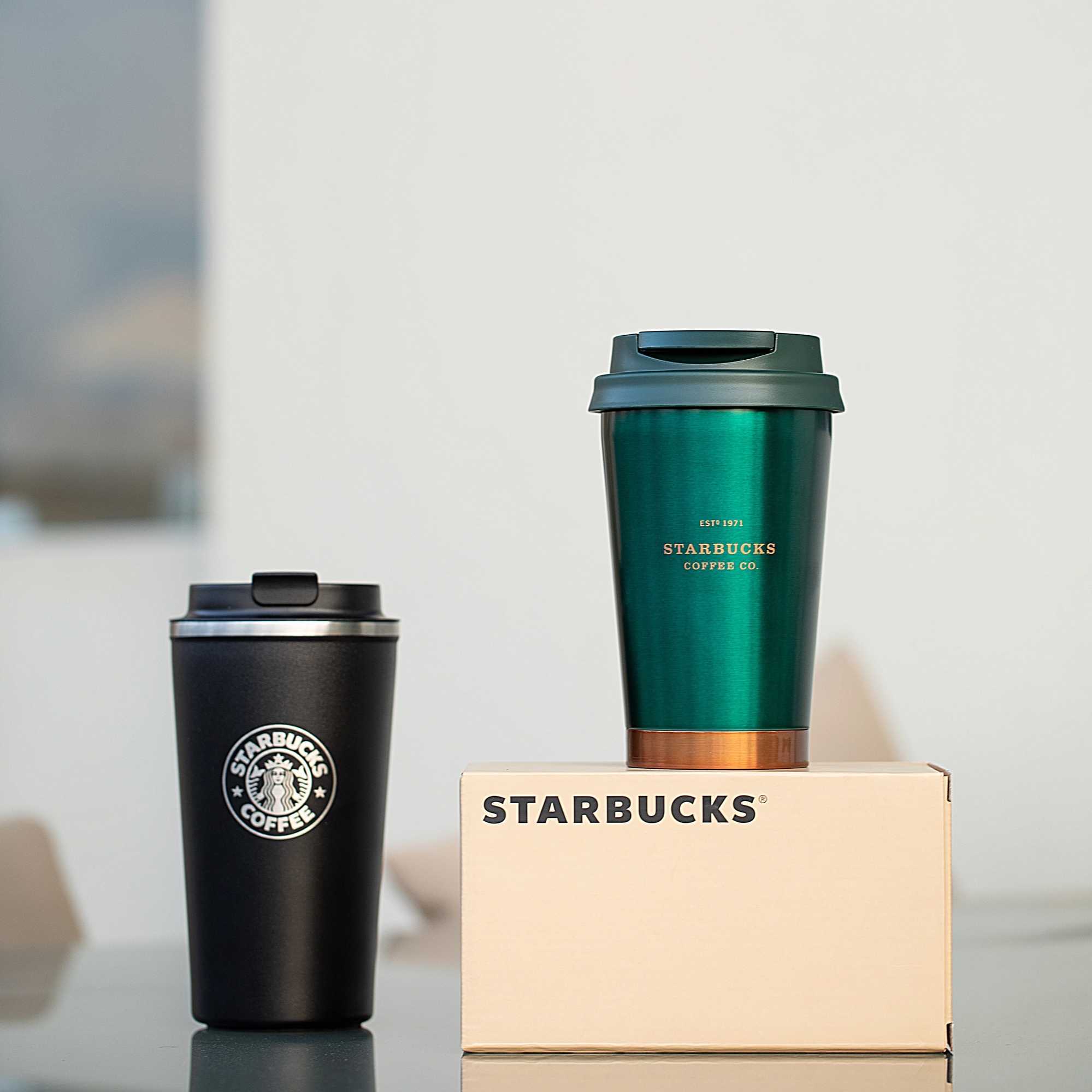 Starbucks cup stainless steel thermos men&#039;s and women&#039;s large capacity water high beauty car coffee tea