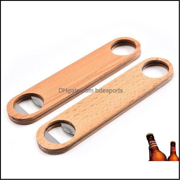 Wood Handle Bottle Openers Bar Blade Beer Opener Zza3314 Drop Delivery 2021 Kitchen Tools Kitchen Dining Home Garden S5Q8H